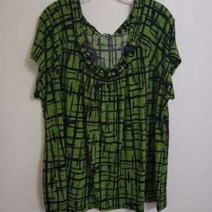 Pretty Green/Black Blouse